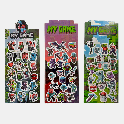 Наклейки лазерные My game 10*22 см, 3 дизайна в ассортименте, 78609 Наклейки лазерные My game 10*22 см, 3 дизайна в ассортименте