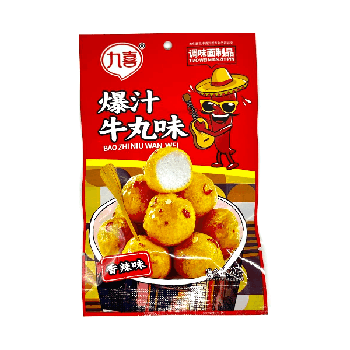 Лапша с приправами, Bao Zhi Niu Wan Wel 'Соевые шарики', со вкусом ребрышек бакуджу, острые, 20гр. (30шт./уп.; 14уп./кор.)