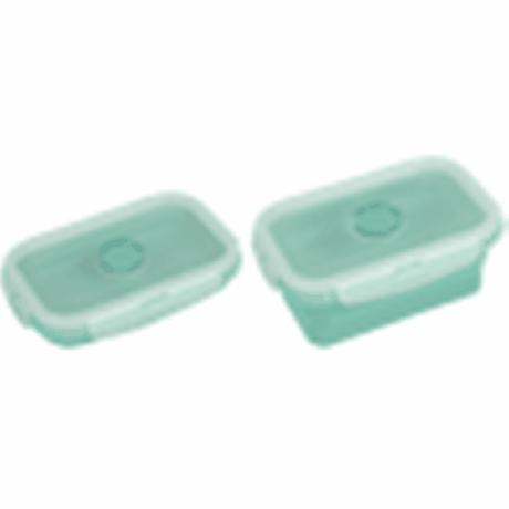 Контейнер пищевой складной герметичный 'deVENTE' прямоугольный, 350 мл, 13x9,5x6,5 см, в сложенном виде высота 3 см, силиконовый, с пластиковой крышкой, с отвестием вентиляции и си