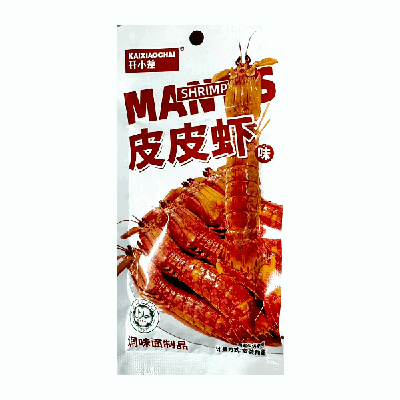 Лапша с приправами, Kaixiaochal. Manps. Shrimp, со вкусом камчатской креветоки, 20гр. (30шт./уп.; 14уп./кор.)