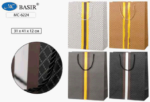 Подарочный пакет: 'СТИЛЬ'; плотный, цветной с рисунком /ассорти/; размер 31*41*12 см.