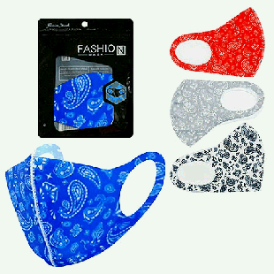 Маска для лица защитная Бандана ассорти, многоразовая, индивидуальная упаковка (без возможности выбора дизайна)
