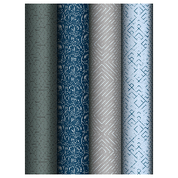 Упаковочная бумага глянц. 70*100см, MESHU 'Strict', 80г/м2, ассорти 4 дизайна