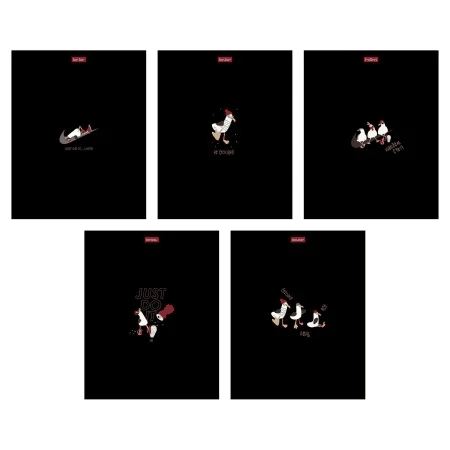 Тетрадь 48л А5ф клетка 60-65г/кв.м на скобе выб лак 5 диз.в блоке скругл.углы серия -Приключения чайки-