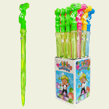 Мыльные пузыри ' Bubble ' Дино 57*3см ассорти 4 цвета, картонная упаковка