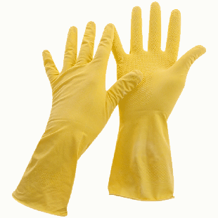 Перчатки резиновые хозяйственные OfficeClean Универсальные, р.L, желтые, пакет с европодвесом