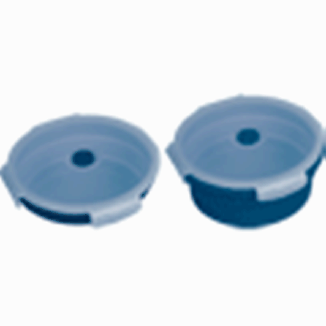 Контейнер пищевой складной герметичный 'deVENTE' круглый, 550 мл, диаметр 14 см, высота 6,5 см, в сложенном виде высота 2,5 см, силиконовый, с пластиковой крышкой, с отвестием вент