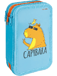 Пенал 3-секц, большой КАПИБАРА В ОЧКАХ (ПН-2050) (190х115) ламинированный картон
