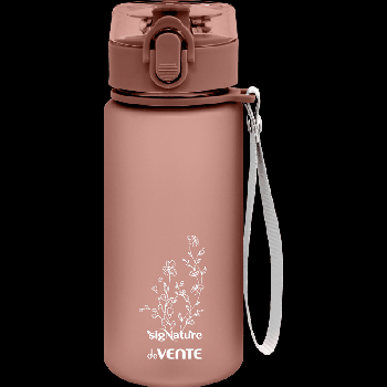 Бутылка 'deVENTE. sigNATURE' 400 мл, 17,9x6,5 см, пластиковая, с диффузором, матовая, пудрово-розовая, с нескользящим покрытием и текстильной петлей