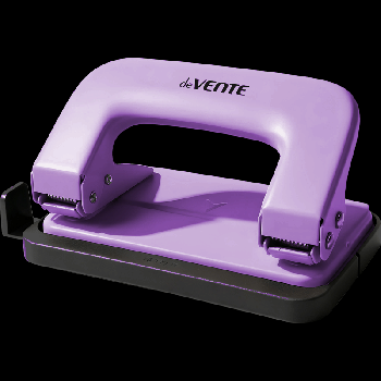 Дырокол 'deVENTE. Pastel' (10 листов) металлический, с линейкой, в картонной коробке, сиреневый