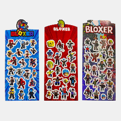 Наклейки лазерные Bloxer 10*22 см, 3 дизайна в ассортименте, 78610 Наклейки лазерные Bloxer 10*22 см, 3 дизайна в ассортименте