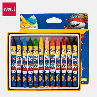 Восковые мелки Deli EC21000 Super Wings 12цв. картон.кор./европод.