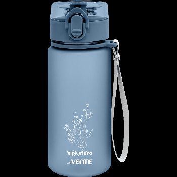 Бутылка 'deVENTE. sigNATURE' 400 мл, 17,9x6,5 см, пластиковая, с диффузором, матовая, сумеречно-синяя, с нескользящим покрытием и текстильной петлей