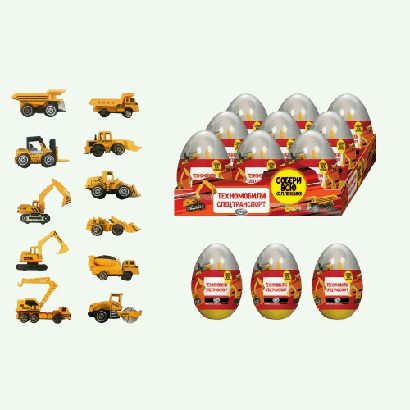 Игрушка сюрприз в яйце Спецтехника, 87671 Игрушка сюрприз в яйце Спецтехника