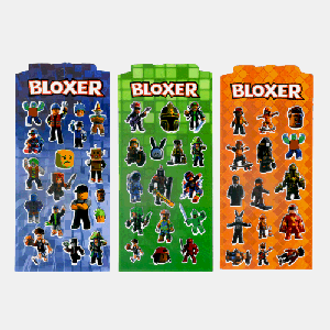 3D наклейки Bloxer 10*22 см, 3 дизайна в ассортименте, 78608 3D наклейки Bloxer 10*22 см, 3 дизайна в ассортименте