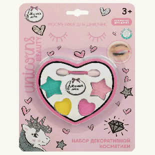 Косметика ДЛЯ ДЕВОЧЕК набор косметики: тени для век, аппликатор МИЛАЯ ЛЕДИ в кор.3*240шт