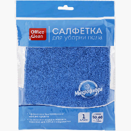 Тряпка для мытья пола OfficeClean 'Премиум', микрофибра, 50*60см, индивид. упаковка