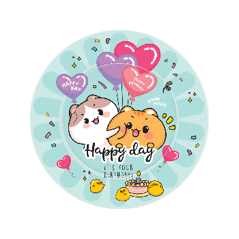 Тарелки бумажные MESHU 'Funny friends', 18см, 6шт.