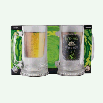 Набор пивных кружек 'Рик и Морти' Летающая тарелка 500 мл, 2 шт