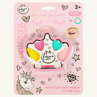 Косметика ДЛЯ ДЕВОЧЕК набор косметики: тени для век, аппликатор МИЛАЯ ЛЕДИ в кор.3*240шт