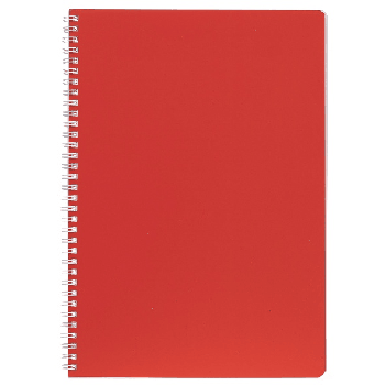 Тетрадь 96л А4ф клетка 60-65г/кв.м перфорация на отрыв на гребне ламинац.SOFT-TOUCH-SoloMatte- Красный шелк