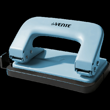 Дырокол 'deVENTE. Pastel' (10 листов) металлический, с линейкой, в картонной коробке, голубой
