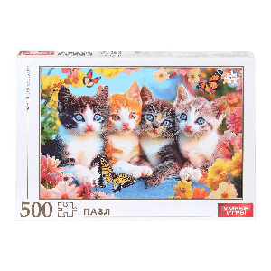 Котята. Пазлы в коробке 500 деталей. 225х320х40 мм. Умные игры в кор.10шт