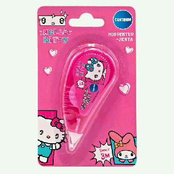 Корректор-лента 'Hello Kitty' 5 мм х 3 м на блистере, 78294 Корректор-лента 'Hello Kitty' 5 мм х 3 м на блистере