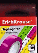 Скотч ' Erich Krause ' 18мм*20м Highlighter 1шт в коробочке клейк лента