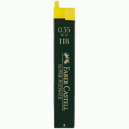 Грифели для механических карандашей Faber-Castell 'Super-Polymer', 12шт., 0,35мм, HB