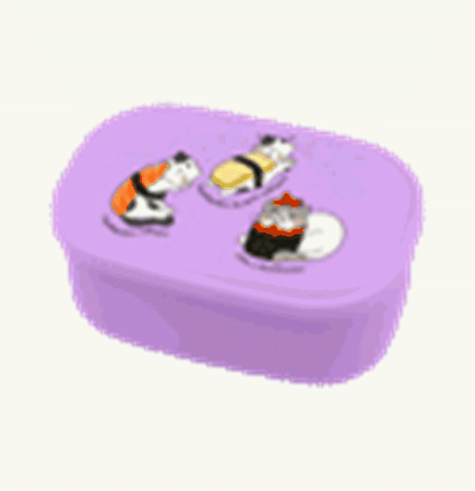 Ланчбокс 'deVENTE. Котосуши' 140x96x56 мм, 450 мл, для школьных завтраков, перекусов, безопасный пластик, можно греть в микроволновке без крышки, можно мыть в посудомоечной машине,