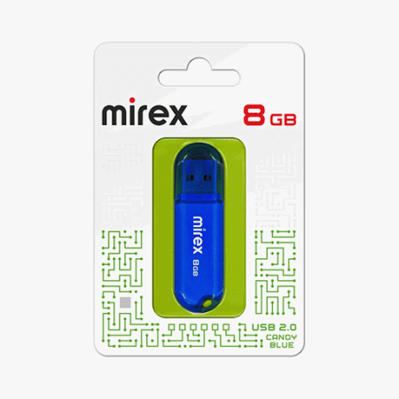 Флеш-диск ' Mirex ' 8GB Candy голубой USB 2.0