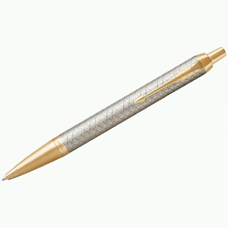 Ручка шариковая Parker 'IM Premium Warm Silver GT' синяя, 1,0мм, кнопочн., подар. уп.
