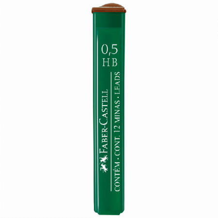 Грифели для механических карандашей Faber-Castell 'Polymer', 12шт., 0,5мм, HB