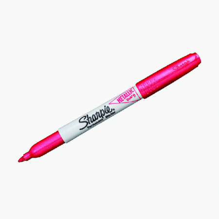 Перманентный маркер SHARPIE металлизированный рубиновый (красный), в упаковке 12 штук.