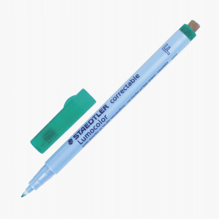 Маркер универсальный для любой гладкой поверхности со стирателем STAEDTLER, 0,6мм, зеленый, 305F-5