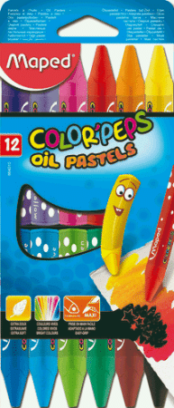 COLOR' PEPS Масляные мелки, картонная коробка, 12 цветов