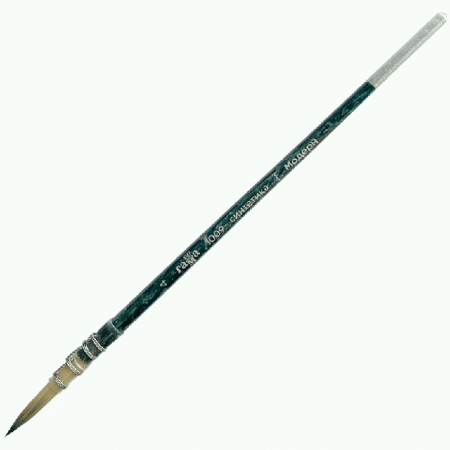 Кисть художественная синтетика Гамма 'Модерн', круглая №4, французское крепление, короткая ручка