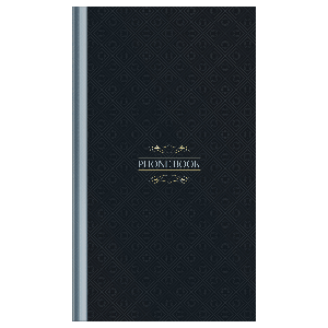 Телефонная книга А5, 80л., 7БЦ, OfficeSpace 'Моноколор. Dark', выборочный УФ-лак, с высечкой