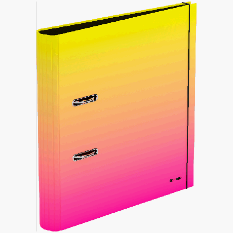 Папка-регистратор Berlingo 'Radiance', 50мм, ламинированная, желтый/розовый градиент