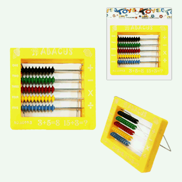 Счеты ' KWELT ' 12,5*10,5см, на ножках, пластик, цвет - ассорти, европодвес