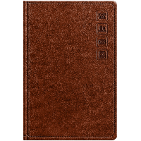 Телефонная книга А7, 64л., кожзам, BG 'Nebraska. Brown', с вырубкой