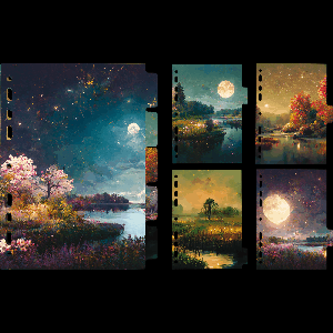 Разделитель листов 'deVENTE. Nature' A5 (160x210 мм) ламинированный мелованный картон 210 г/м2, с рисунком, 5 шт, индивидуальная упаковка