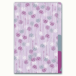 Папка-уголок для документов арт.47030/12 ОДУВАНЧИКИ (А6, 12x17,5, три отделения, пластик, УФ печать)