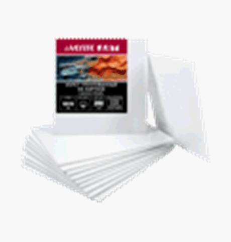 Холст на картоне 10x10 см грунтованный 'deVENTE. ART' 100% хлопок 280 г/м?, мелкое зерно, цвет белый, термоусадочная пленка