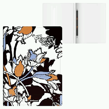 Папка-скоросшиватель ' Erich Krause ' А4 Tulips разноцветная, пластик 0,55мм, текстура поверхности- песок, ширина корешка- 17мм