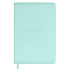 Планинг школьный, ПЛОНЖЕ МЯТНЫЙ формат А5, 80 л., твёрдый переплёт. Обложка: искусственная кожа 'Плонже', тиснение фольгой, 2 листа с наклейками в комплекте, карман на форзаце, угл