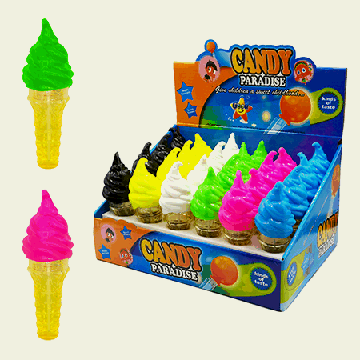 Мыльные пузыри нелопающиеся ' Candy paradise ' Мороженое, 12*2см ассорти 6 цветов, картонная упаковка