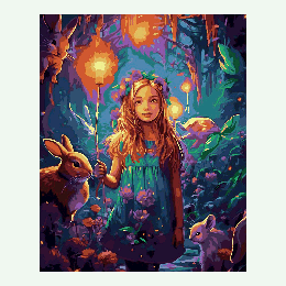 Картина по номерам холст на подрамнике 40*50см 'В кроличей норе'