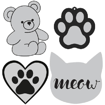 Наклейки световозвращающие 'deVENTE. Toys' 65x55 мм, серебристо-белые, в пластиковом пакете с подвесом